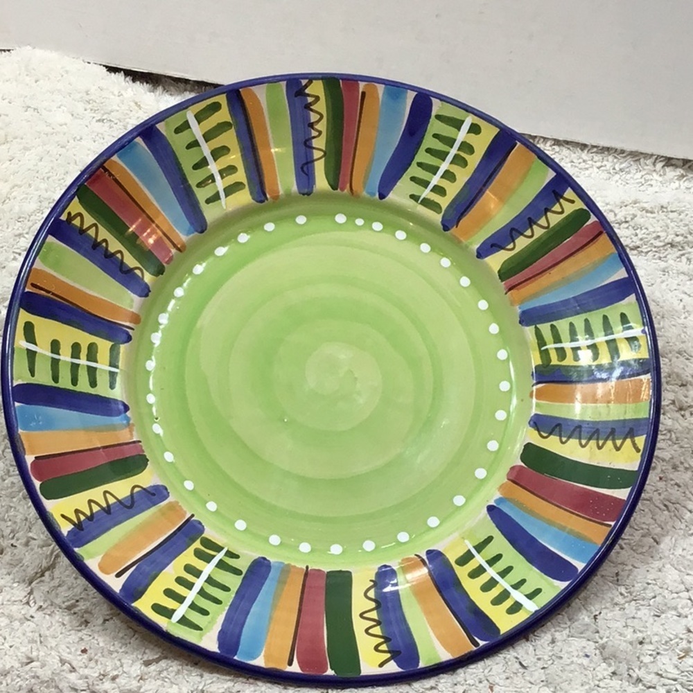 Lamas pottery fiesta serving platter Italy